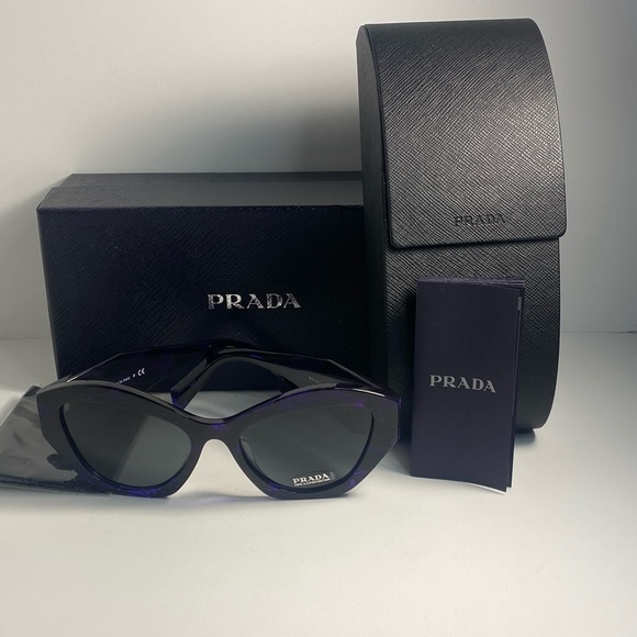 🔥New🔥- Prada Symbole sunglasses SPR07Y Acetate frame front in abstract v… - Picture 11 of 17